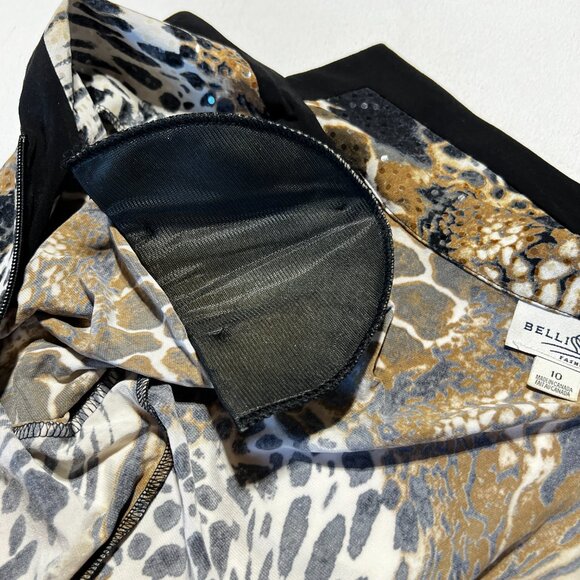 BELLISSIMA Bold Animal Print Sequin Jacket - Statement Piece - Size 10 - Picture 9 of 12